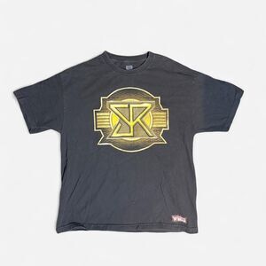 Vintage Seth Rollins SR Gold Logo Tee WWE Attitude Era Black Graphic T-Shirt Dis